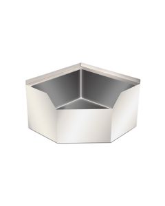 Omcan 26.5 x 26.5 x 16 Stainless Steel Corner Mop Sink with Drain Basket
