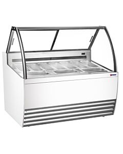 Omcan 55.4" Gelato Display Showcase - White
