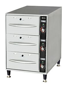 Omcan Freestanding Narrow, 3 Drawer Warmer - 120V