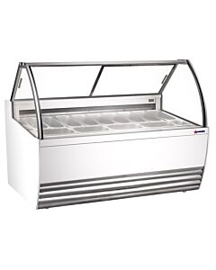 Omcan 69.5" Gelato Display Showcase - White