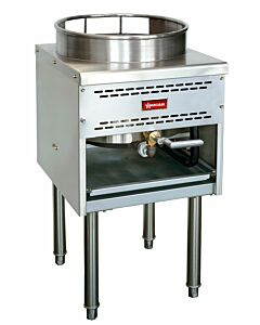 Omcan 16" Liquid Propane Wok Range - 125,000 BTU