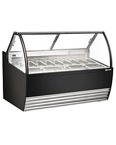 Omcan 69.5" Gelato Display Showcase - Black