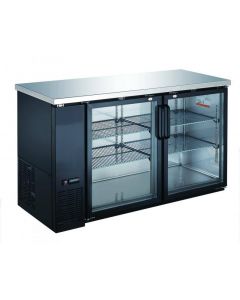 Zanduco 49" Glass Swing Door Back Bar Cooler - 11.8 cu ft