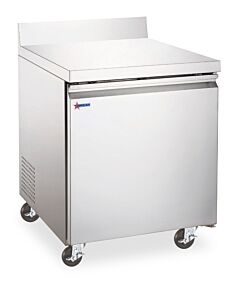 Omcan 27" Worktop Refrigerator with Backsplash - 5 cu.ft.