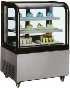 Zanduco Standing Display Refrigerator & 370L Capacity with Curved Glass