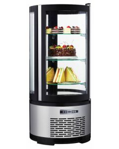 Omcan 19" Circular Refrigerated Display Case with 3.53 cu.ft Capacity