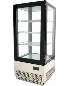 Omcan 17" Countertop Refrigerated Showcase with Stainless Steel Base