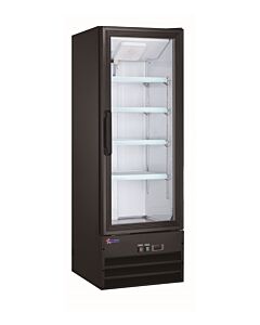 Omcan 22" Glass Door 9.1 cu. ft. Merchandiser Refrigerator - Black