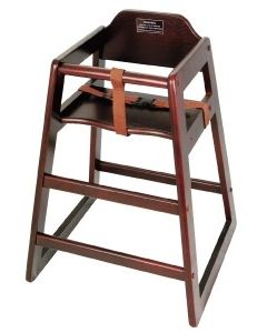 Winco Stacking High Chair Mahogony - Unassembled CHH-103