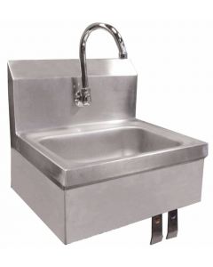 Zanduco Hand Sink with Knee Valve, Faucet And Drain