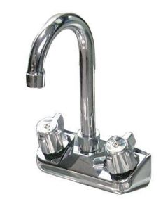 Zanduco Faucet For Stainless Steel Hand Sink 4" Center with 4" Goosneck Spout