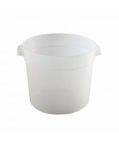 Zanduco 6 Qt. White Round Polypropylene Food Storage Container