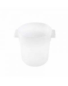 Zanduco 1 Qt. White Round Polypropylene Food Storage Container