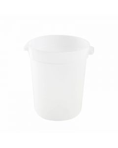 Zanduco 8 Qt. White Round Polypropylene Food Storage Container