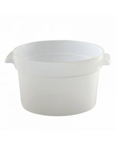 Zanduco 12 Qt. White Round Polypropylene Food Storage Container