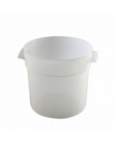 Zanduco 18 Qt. Translucent Round Polypropylene Food Storage Container
