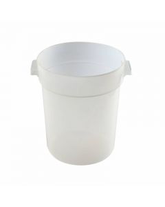 Zanduco 22 Qt. White Round Polypropylene Food Storage Container