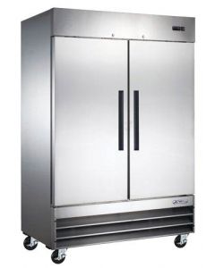 Aurora 54" Bottom Mount Solid Two-door Reach-in Refrigerator
