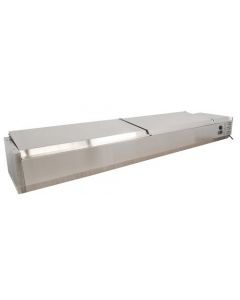 Zanduco 59" Countertop Refrigerated Topping / Prep Rail