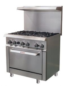 Ikon IR-6-36 36" 6 Burner Commercial Gas Range