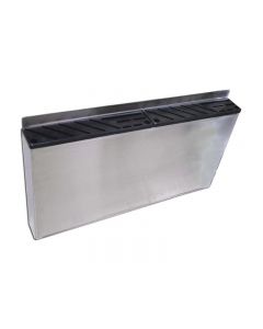 Omcan Stainless Steel Knife Rack Double With Black Insert