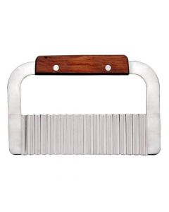 Zanduco Crinkle Cut Serrator with Wood Handle Stainless Steel