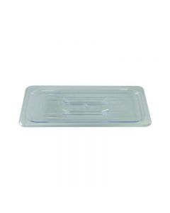 Zanduco 1/9 Size Food Pan Solid Clear Polycarbonate Cover