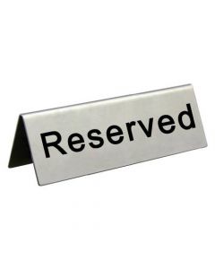 Omcan Stainless Steel Reserved Sign