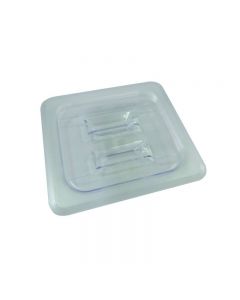 Zanduco 1/6 Size Food Pan Solid Clear Polycarbonate Cover