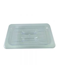 Zanduco 1/4 Size Food Pan Solid Clear Polycarbonate Cover