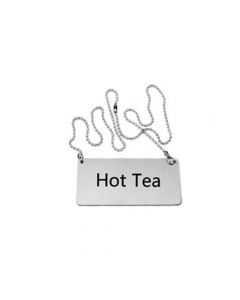 Omcan Stainless Steel Beverage Chain Sign - Hot Tea
