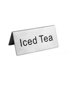 Omcan Stainless Steel Beverage Tent Sign - Iced Tea