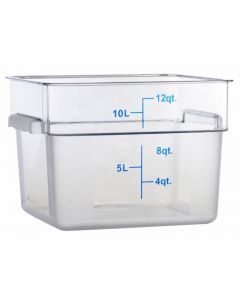 Omcan 12 qt Food Storage Container Square Clear Pc Nsf 80167
