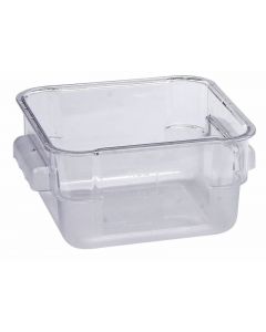Omcan 2 qt Food Storage Container Square Clear Pc Nsf 80172