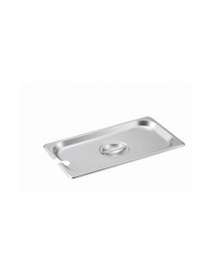 Omcan 1/4 Size Slotted Stainless Steel Steam Table Pan Cover
