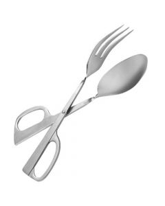 Omcan 10" Salad Tong Fork And Spoon