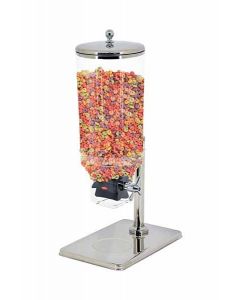 Omcan 7.5 L / 33.8 oz Single Stainless Steel Cereal Dispenser