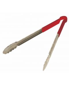Omcan 16" Red Handle Heavy-Duty Utility Tong