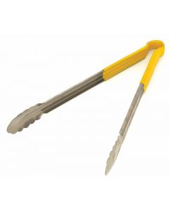 Omcan 16" Yellow Handle Heavy-Duty Utility Tong