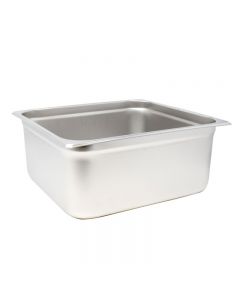 Omcan Stainless Steel Steam Table / Hotel Pan Two Third Size 6" Deep 13.875" X 12.75", Anti Jam, NSF
