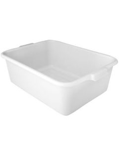 Omcan 21.5" x 15.5" x 7" Standard White Bus Box, Bus Tub