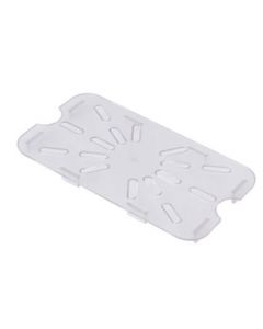 Omcan 1/4 Clear Polycarbonate Drain Shelf for Food Storage Pans NSF