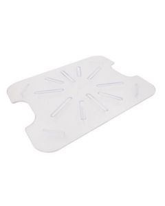 Omcan 1/6 Clear Polycarbonate Drain Shelf for Food Storage Pans NSF