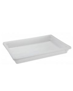 Zanduco 18" x 26" x 3.5" White Rectangle Polypropylene Food Storage Container