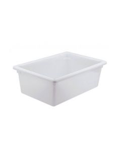 Zanduco 18" x 26" x 9" White Rectangle Polypropylene Food Storage Container