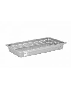 Zanduco Full Size 2.5" Depth Perforated Stainless Steel Steam Table Pan