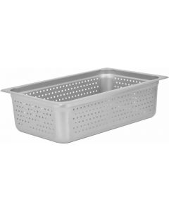 Zanduco Full Size 6" Depth Perforated Stainless Steel Steam Table Pan