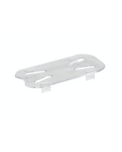 Cambro 90CWD Food Pan - Camwear - Polycarbonate - Clear - Drain Shelf - 1/9 Size