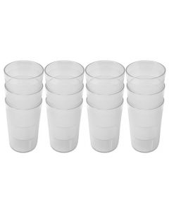 Omcan 80336 9.5 oz Clear Pebbled Tumblers - per 12 pcs