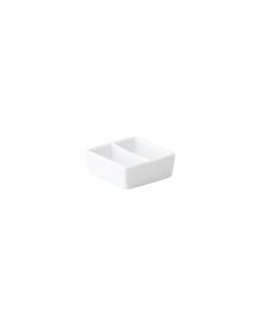 Tableware Solutions Anton Black- Mini Divided Square Dipper, 2.5" 6.5 cm case of 6 AB Z03204